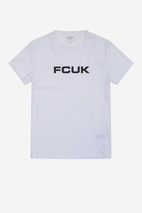 Valkoinen FCUK Unisex T-paita