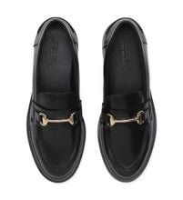 Lataa kuva Galleria-katseluun, Mustat nahkaiset Shoe Biz  Scandi-loaferit