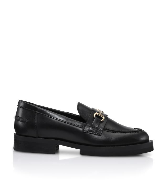 Mustat nahkaiset Shoe Biz  Scandi-loaferit