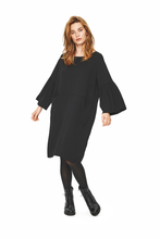 Lataa kuva Galleria-katseluun, Bitte Kai Rand musta mekko Drape viscose dress, black