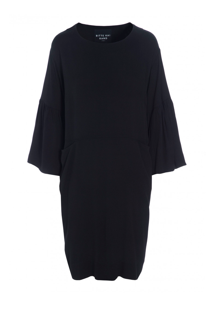 Bitte Kai Rand musta mekko Drape viscose dress, black