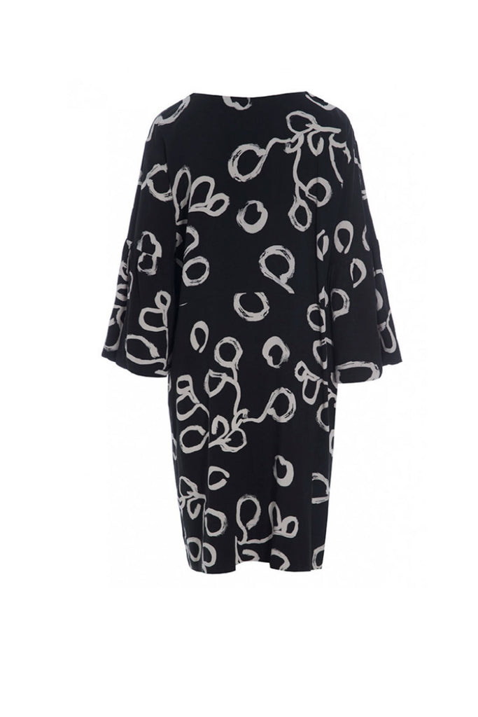 Bitte Kai Rand graaffinen printtimekko, Lunaria Dress Black