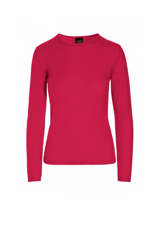 Bitte Kai Rand fuksianpunainen merinovilla neulepusero, New wool Blouse, Ruby pink