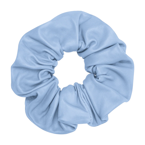 Depeche vaaleansininen nahkainen scrunchie - hiusdonitsi / Sky Blue