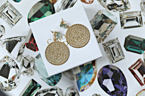 Kullanväriset Alexandra-korvakorut