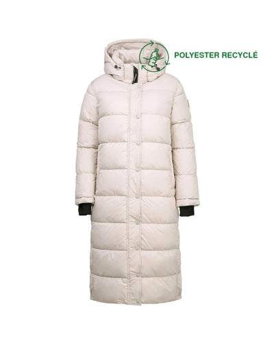 Maison Courch extra long puffer with hood Astragale, Beige