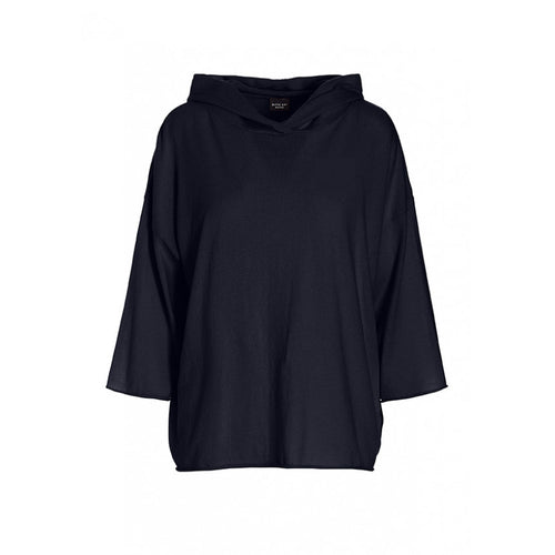 Bitte Kai Rand musta luomupuuvilla ja kashmir- sekoitteinen neulehuppari