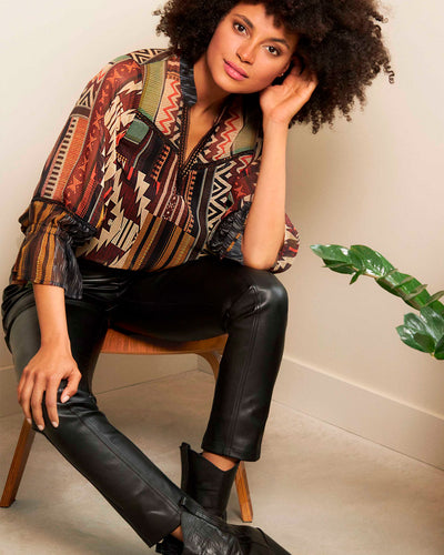 Tramontana mustat keinonahka housut , Pants PU Fitted Fancy Tapes