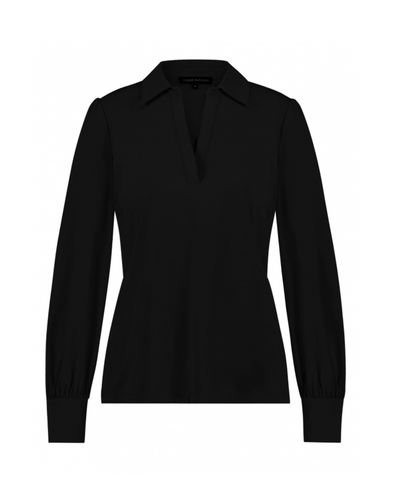Tramontana pitkähihainen V-pääntiepusero, Travel Solid Shirt, Black
