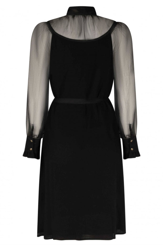 Tramontana musta sifonki mekko, Dress Bow Chiffon Viscose Mix