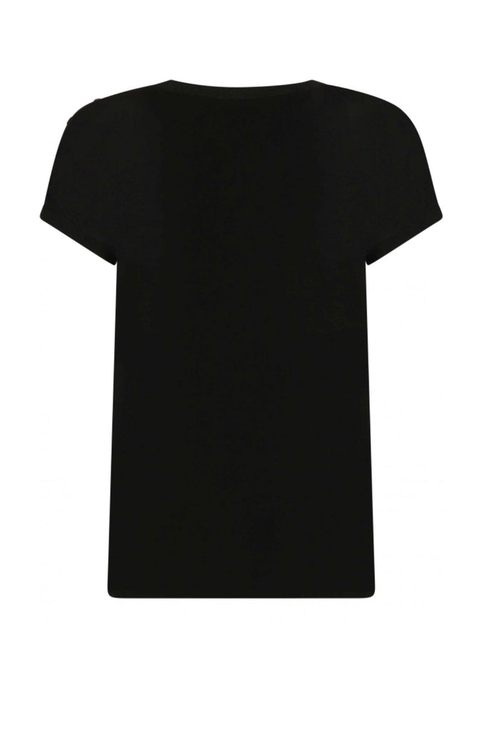 Tramontana musta sifonki toppi, Top Chiffon Buttons