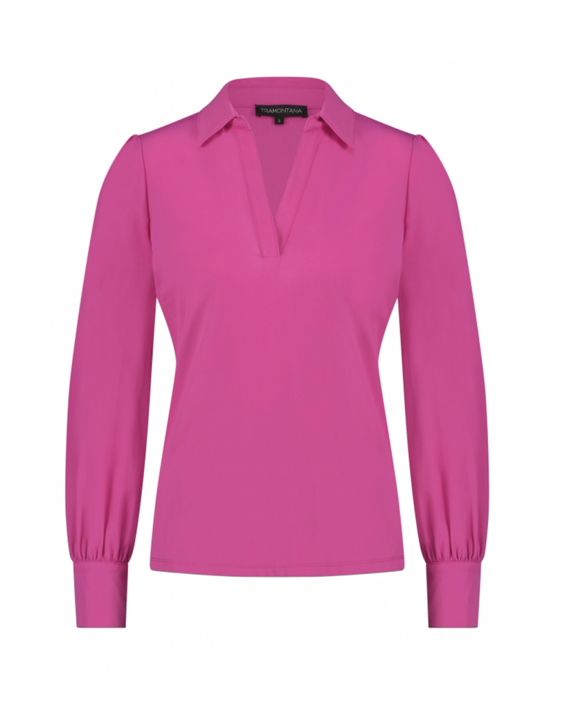 Tramontana pitkähihainen V-pääntiepusero, Travel Solid Shirt, Pink