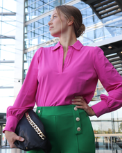 Lataa kuva Galleria-katseluun, Tramontana pitkähihainen V-pääntiepusero, Travel Solid Shirt, Pink